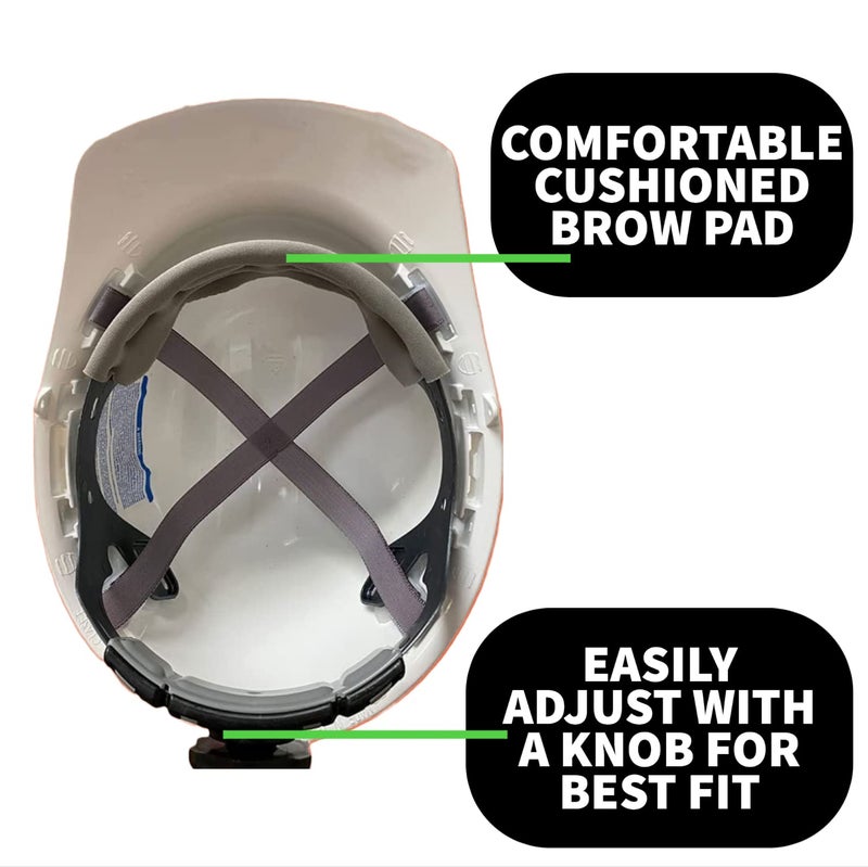 Cordova H24R9 Hard Hat, Cap-Style, 4-Point Ratchet Suspension, Class E and G, OSHA Work-Compliant, Protection for Construction, Remodelling, Forest Green - Image 3